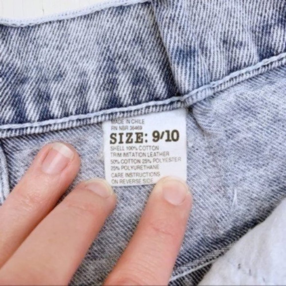 Vintage 90s Mom Jeans Lace-Up Cuff Tapered High Waisted White Washed 26 - Picture 5 of 10